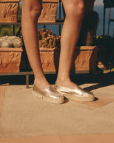 Espadrillas in Pelle Metallizzata |