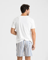 Printed Macro Stripes Swim Shorts |