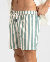 Printed Macro Stripes Swim Shorts |