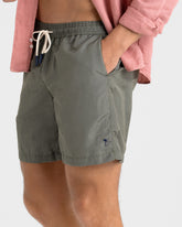 Recycled Polyester And Linen Blend Swim Shorts |