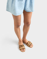 Eva And Calf Hair Three Bands Sandals |
