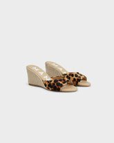 Calf Hair Mule Wedge Espadrilles |