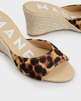 Calf Hair Mule Wedge Espadrilles |