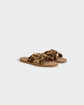 Eva And Calf Hair Crossed Bands Sandals |