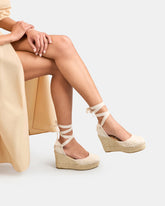 Espadrillas con Zeppa in Cotone Crochet |