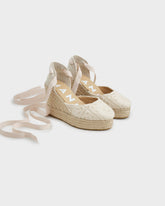 Espadrillas con Zeppa in Cotone Crochet |