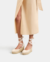 Espadrillas con Zeppa in Cotone Crochet |