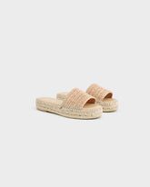 Raffia Stripes Double Sole Slides |