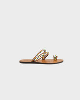 Sandali Toe Ring in Pelle e Perline |