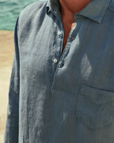 Washed Linen Nassau Polo Shirt |
