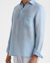 Washed Linen Nassau Polo Shirt |