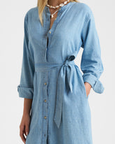 Linen Blend Chambray Serene Dress |