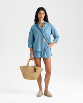 Linen Blend Chambray Bahia Shorts |