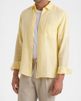 Camicia Panama In Lino Tinto Capo |