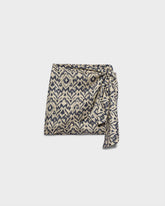 Printed Linen Azul Skirt |