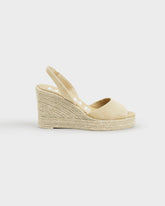 Espadrillas con Zeppa e Cinturino in Pelle Scamosciata |