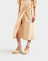 Suede Heart-Shaped Wedge Espadrilles |