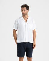 Camicia Havana Con Colletto Cubano In Lino |
