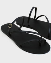 Giorgia Leather Slide Sandals |
