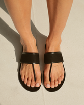 Be Canvas & Leather Thong Sandals |