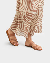 Mia Slide Leather Sandals |