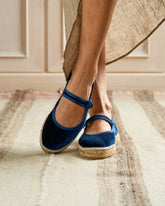 Ballerine in Velluto con Cinturino |