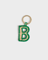 Portachiavi Lettera B in Raffia Naturale |