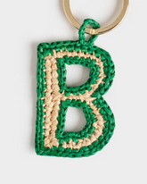 Portachiavi Lettera B in Raffia Naturale |