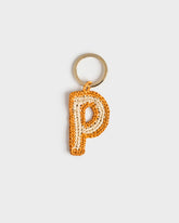 Portachiavi Lettera P in Raffia Naturale |