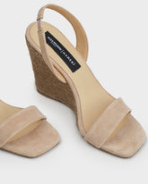 Diana Soft Suede Slingback Open-Toe Wedge Espadrilles |