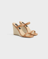 Lou Leather Wedge Mule Espadrilles |