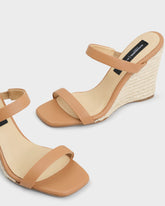 Lou Leather Wedge Mule Espadrilles |