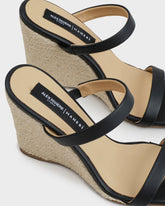 Lou Leather Wedge Mule Espadrilles |