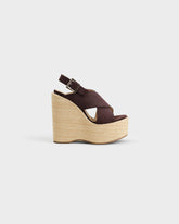 Cleo Suede Chunky Crossover Wedge |
