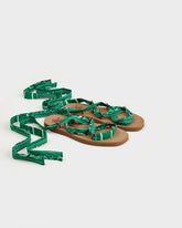 Sandali Eva in Cotone con Laccetti Bandana |