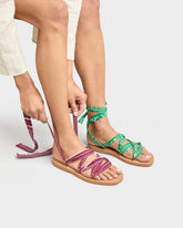 Sandali Eva in Cotone con Laccetti Bandana |