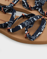 Eva And Cotton Bandana Tie-Up Sandals |