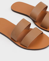 Leather Two Bands Sandals |