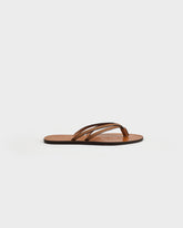 Leather Double Band Flip Flop Sandals |
