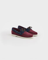 Swan Suede & Denim Boat Shoes |