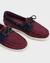 Swan Suede & Denim Boat Shoes |