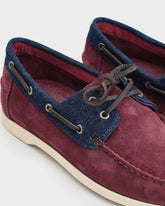 Scarpe da Barca Swan in Pelle Scamosciata e Denim |