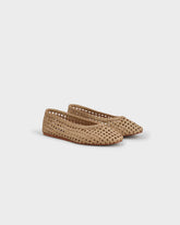 Leather Woven Ballet Flats |