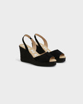 Soft Suede Slingback Wedge Espadrilles |