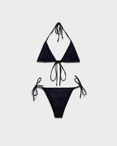 Wet Front Tie Triangle Bikini |