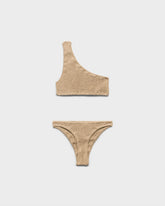 Seersucker One Shoulder Bikini |
