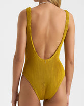 Seersucker V-Neck One Piece |