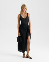 Seersucker V-Neck One Piece |