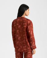 Camicia Natal in Seta Stampata con Bordi |