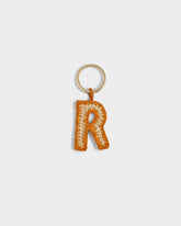 Portachiavi Lettera R in Raffia Naturale |